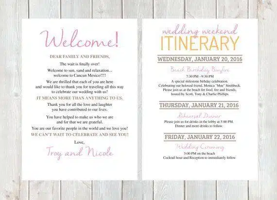 Destination Wedding Welcome Bag Ideas
